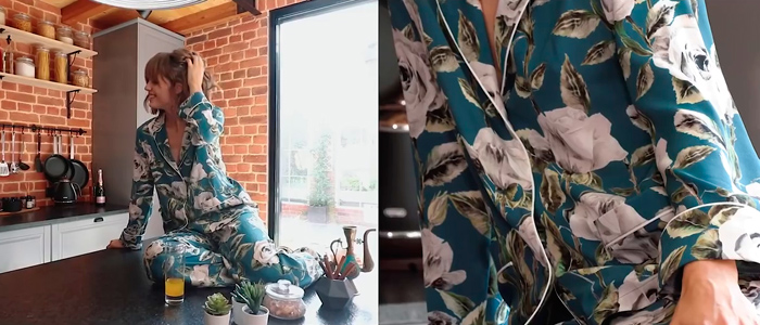 Пошив костюма из шёлка в пижамном стиле - Ирина Паукште